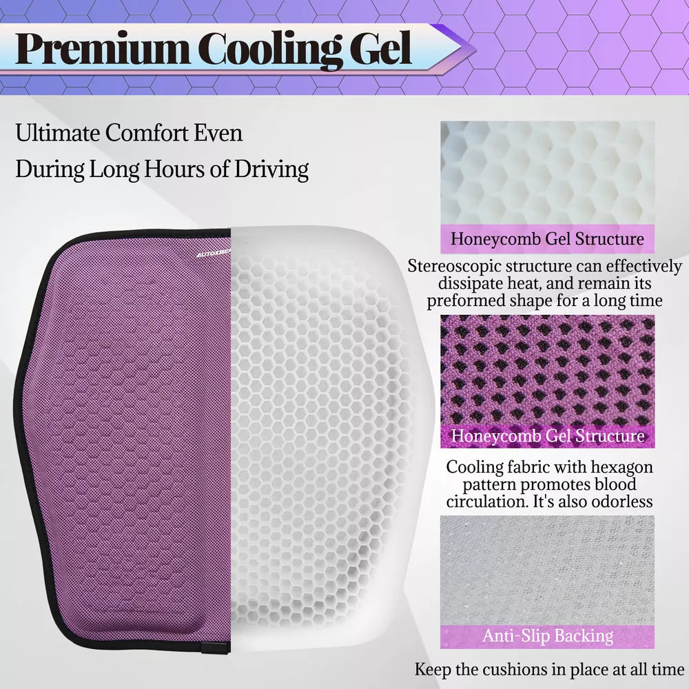 Gel Memory Foam Seat Cushion with Honeycomb Ventilation and Tailbone Support for Cars and Office Chairs Valideals Outlet