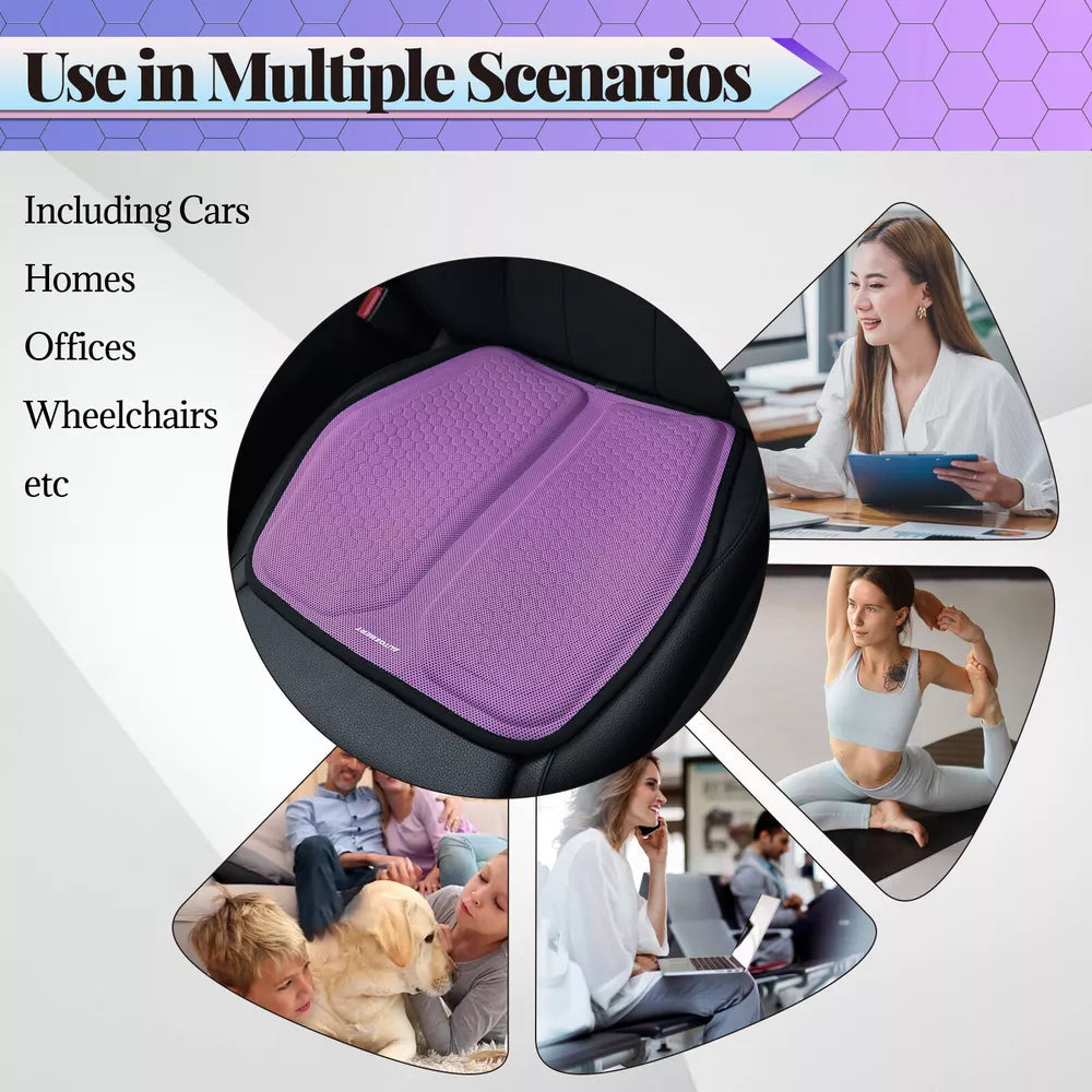 Gel Memory Foam Seat Cushion with Honeycomb Ventilation and Tailbone Support for Cars and Office Chairs Valideals Outlet
