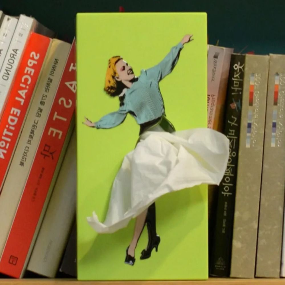 Tissue Box Cover with Layered Flutter Skirt and Weighted Base, Fits 10 x 5 x 3 Inch Boxes Valideals Outlet