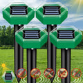 Solar Mole Repeller Stake with Vibration Pulse and Rechargeable Battery, 4-Pack Valideals Outlet