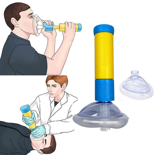 Choking Relief Device with Spring Loaded Plunger and Airtight Seal Valideals Outlet