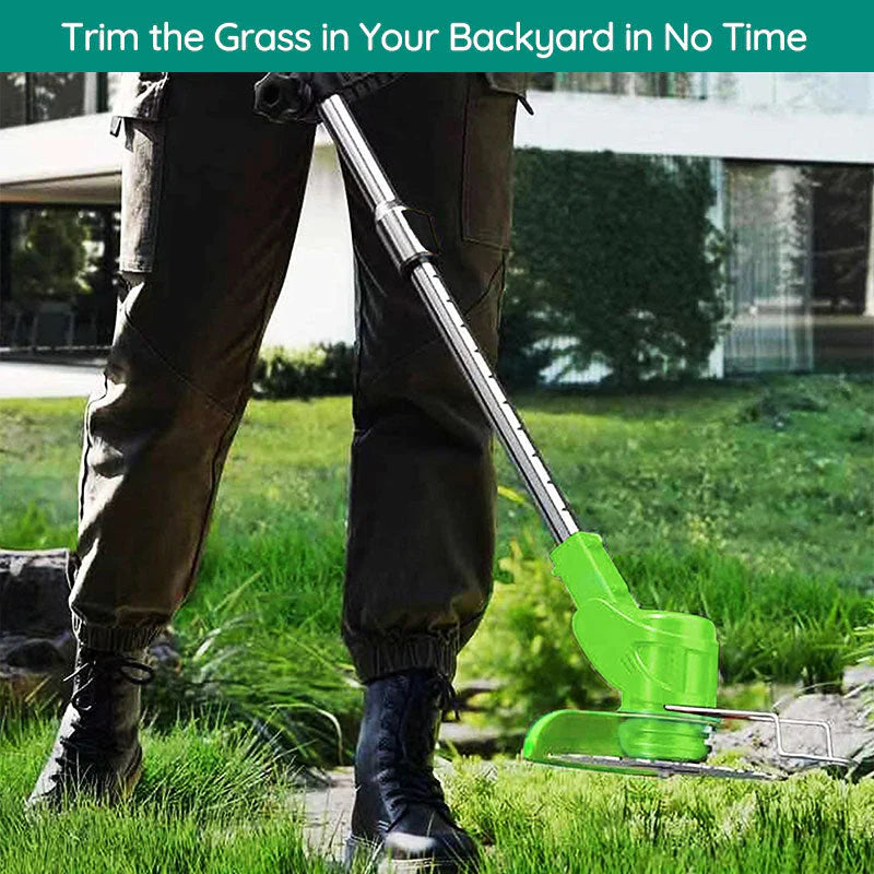 Cordless Grass Trimmer with 24V Motor and Three Interchangeable Blades Valideals Outlet