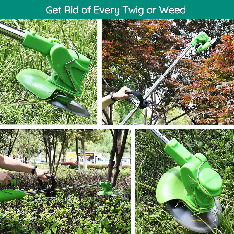 Cordless Grass Trimmer with 24V Motor and Three Interchangeable Blades Valideals Outlet