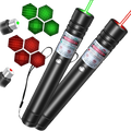 Green Laser Pointer with Rotating Star Cap and Rechargeable Battery, 2000ft Range Valideals Outlet