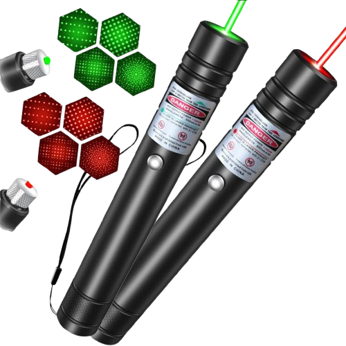 Green Laser Pointer with Rotating Star Cap and Rechargeable Battery, 2000ft Range Valideals Outlet