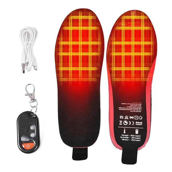 Heated Insoles with Rechargeable 2100mAh Battery and Remote Control, Slim Breathable Fit Valideals Outlet
