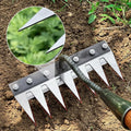 Garden Rake Head with Quick-Release Fit and 5-8 Teeth, 10.5cm Tines, Carbon Steel Valideals Outlet