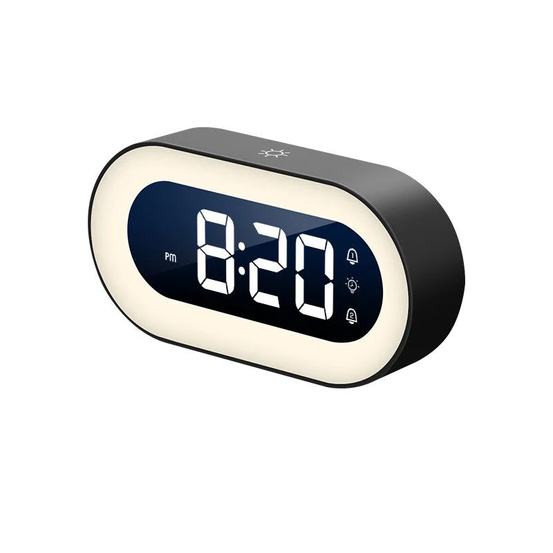 Wake-Up Light Alarm Clock with Built-In Battery and Dimmable Night Light, Travel Size Valideals Outlet