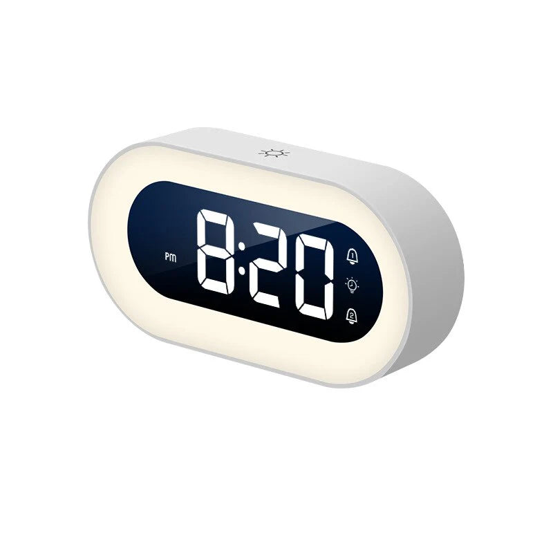Wake-Up Light Alarm Clock with Built-In Battery and Dimmable Night Light, Travel Size Valideals Outlet