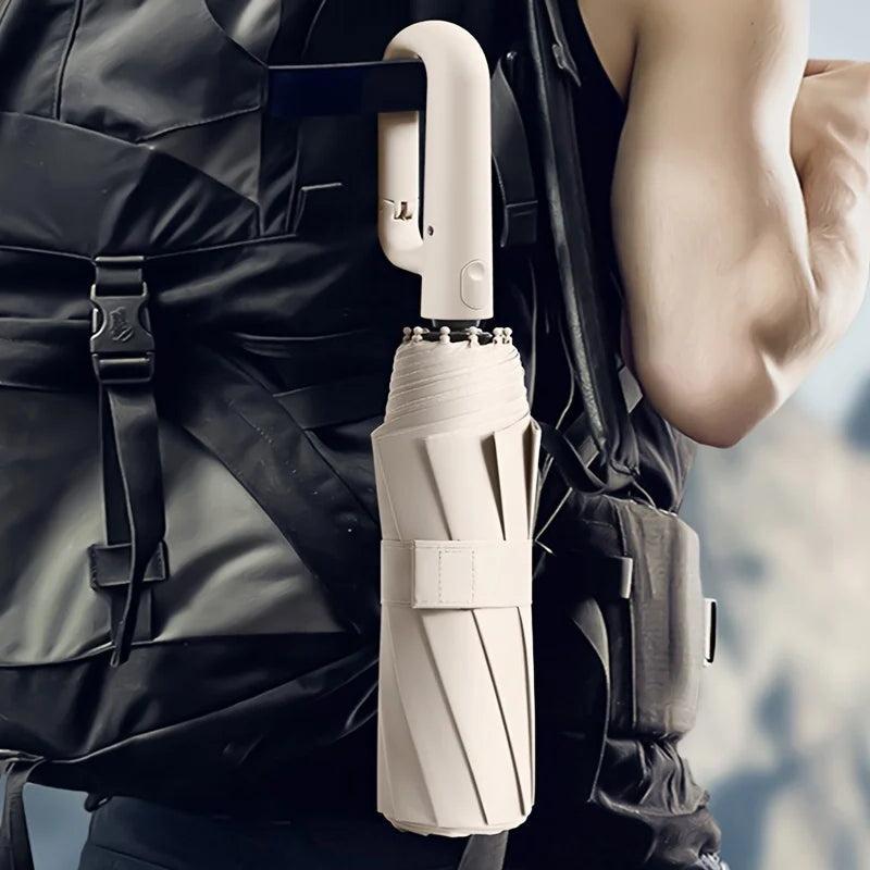 Travel Umbrella with Automatic Open and Fiberglass Ribs, Waterproof Nylon Canopy Valideals Outlet