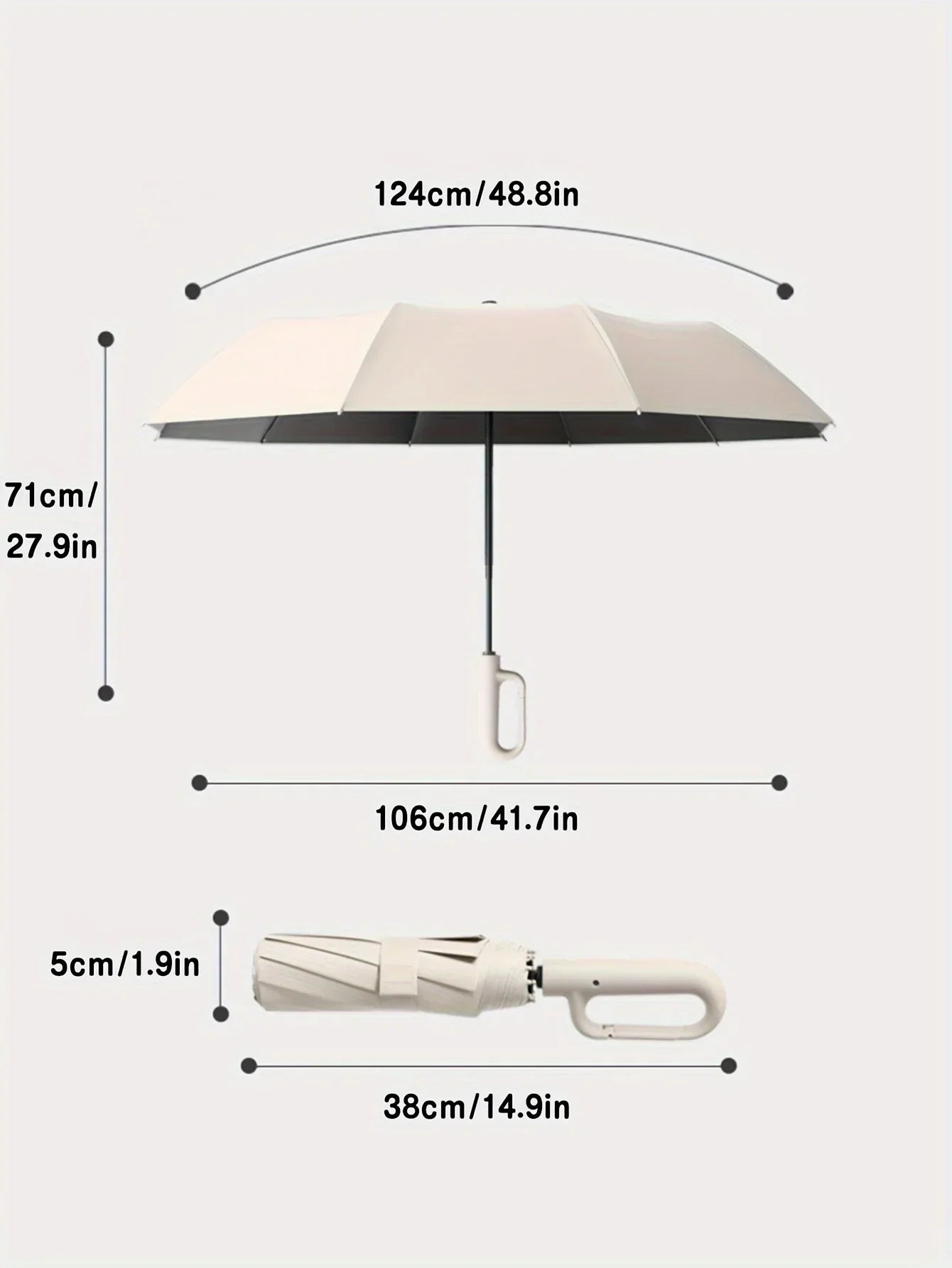 Travel Umbrella with Automatic Open and Fiberglass Ribs, Waterproof Nylon Canopy Valideals Outlet