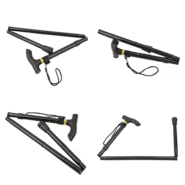 Telescopic Walking Stick with Ergonomic Grip and Non-Slip Rubber Tip, Foldable Valideals Outlet