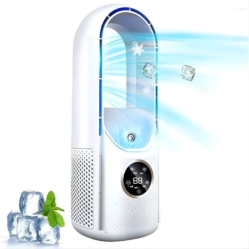 Portable Air Conditioner with Bladeless Quiet Cooling and Compact Desk-Sized, 10x10x15in Valideals Outlet