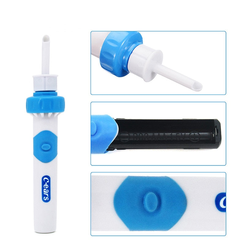 Ear Cleaner with Vibration Suction and Soft Silicone Tips, Rechargeable Valideals Outlet
