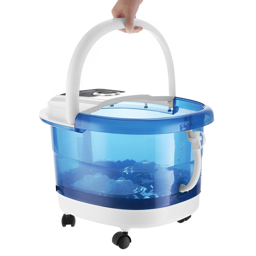 Heated Foot Spa Massager with Motorized Rollers and Oxygen Bubbles, 10-60 Min Timer Valideals Outlet