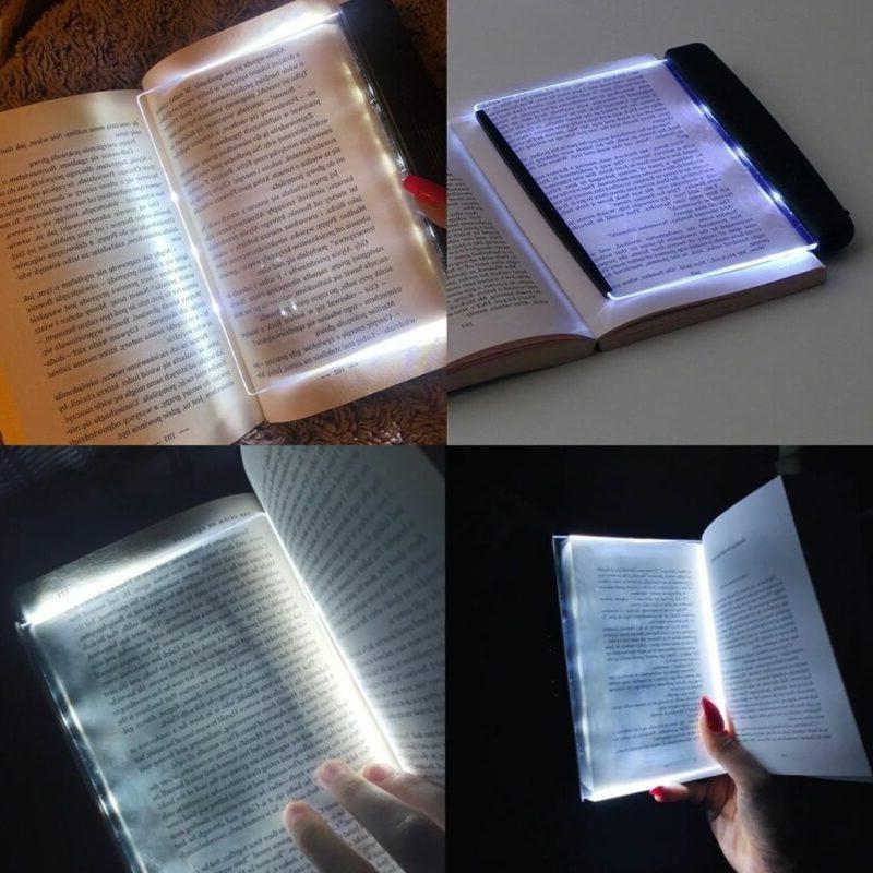 Book Light with Flat Bookmark Panel and Focused Warm LED, Rechargeable Valideals Outlet