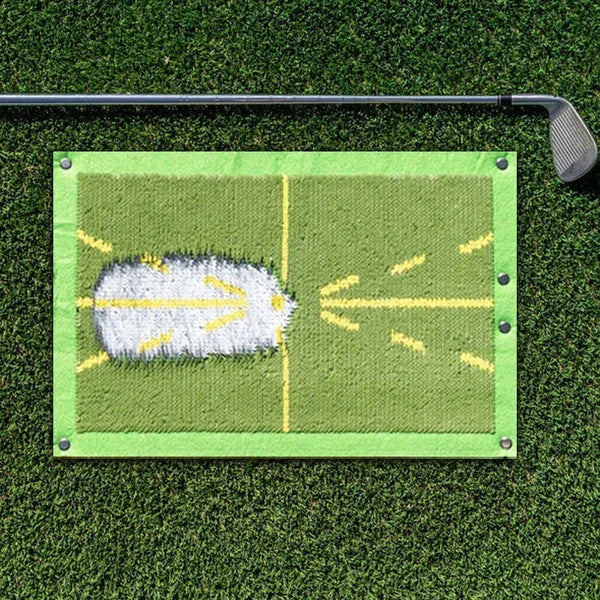 Golf Practice Mat with Sequin Impact Feedback and Roll-Up Portability, Stake, Clip Valideals Outlet