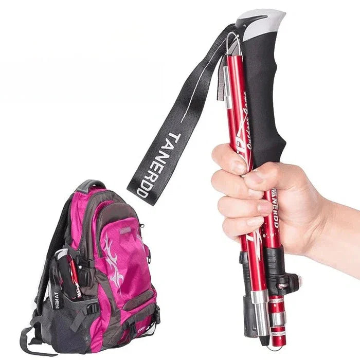 Telescoping Trekking Pole with Twist Lock and Aluminium Construction Valideals Outlet