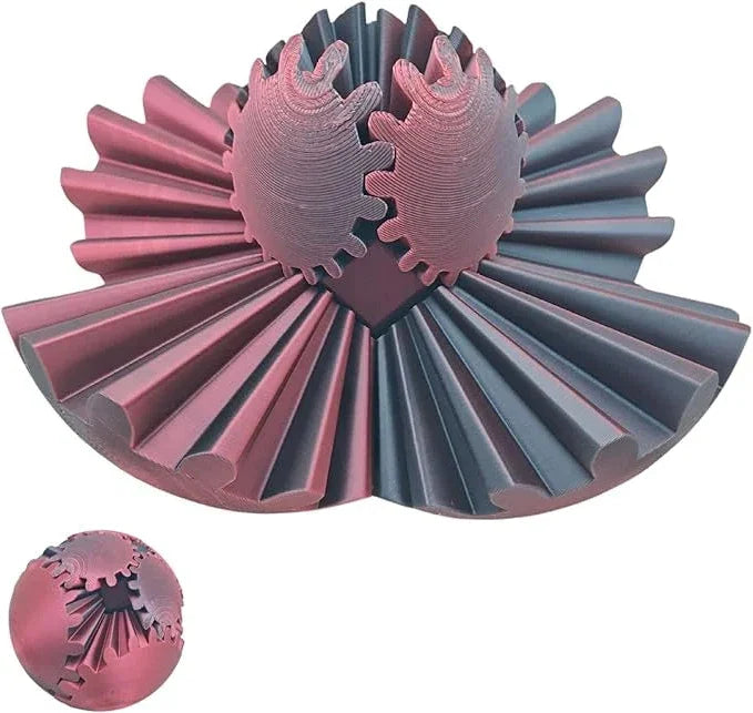 Gear Fidget Ball with Interlocking Gears and Smooth Bearings, 3.15 Inch Pocket Toy Valideals Outlet