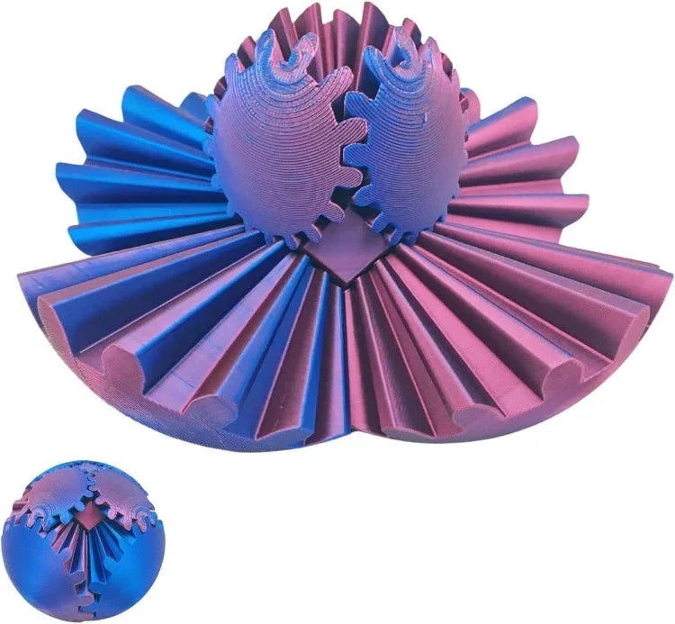 Gear Fidget Ball with Interlocking Gears and Smooth Bearings, 3.15 Inch Pocket Toy Valideals Outlet