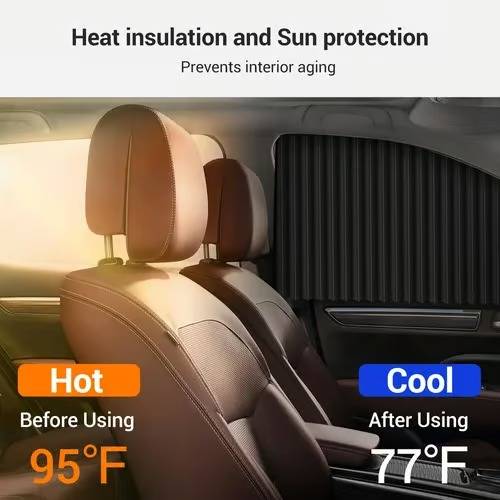 Magnetic Car Window Shades with UV Protection and Sliding Track System Valideals Outlet