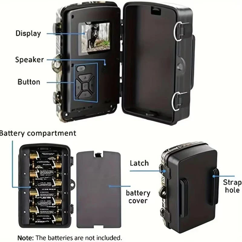 Wildlife Camera with Night Vision and 1080P Video, 16MP Stills, 38 No-Glow LEDs Valideals Outlet
