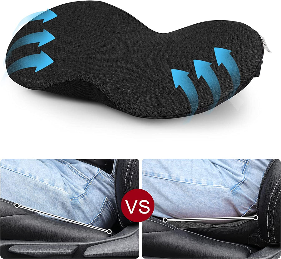 Car Seat Cushion with 3.5-Inch Height Boost and Memory Foam Support, Removable Cover Valideals Outlet