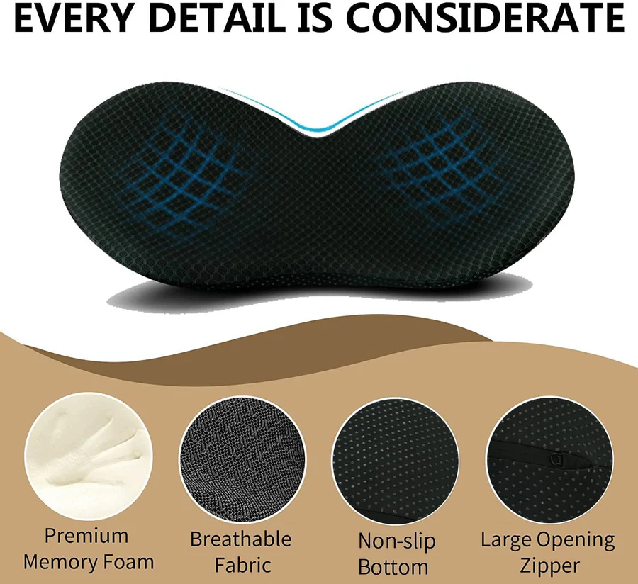 Car Seat Cushion with 3.5-Inch Height Boost and Memory Foam Support, Removable Cover Valideals Outlet