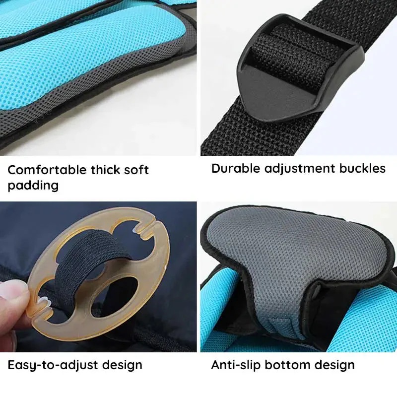 Kids Car Seat Cushion with Five-Point Harness and Non-Slip Base, Breathable Mesh Valideals Outlet