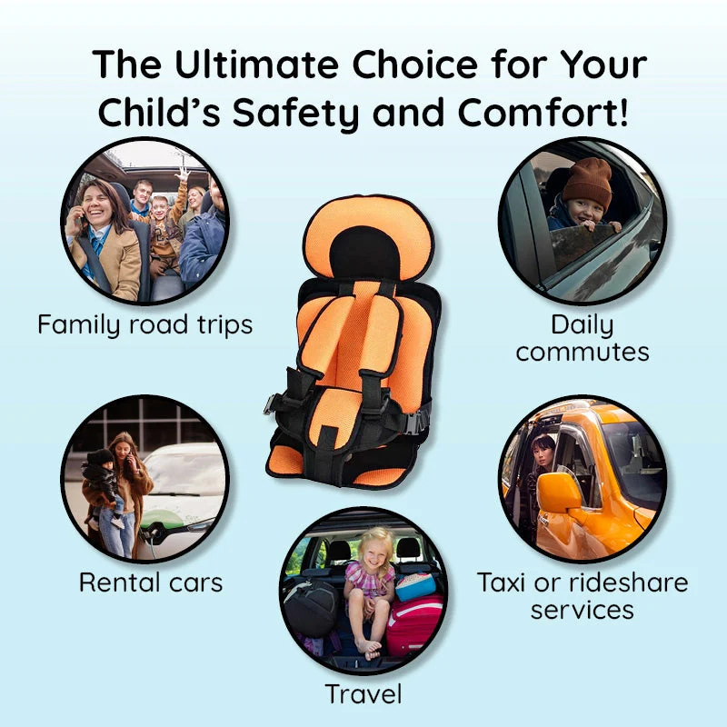 Kids Car Seat Cushion with Five-Point Harness and Non-Slip Base, Breathable Mesh Valideals Outlet