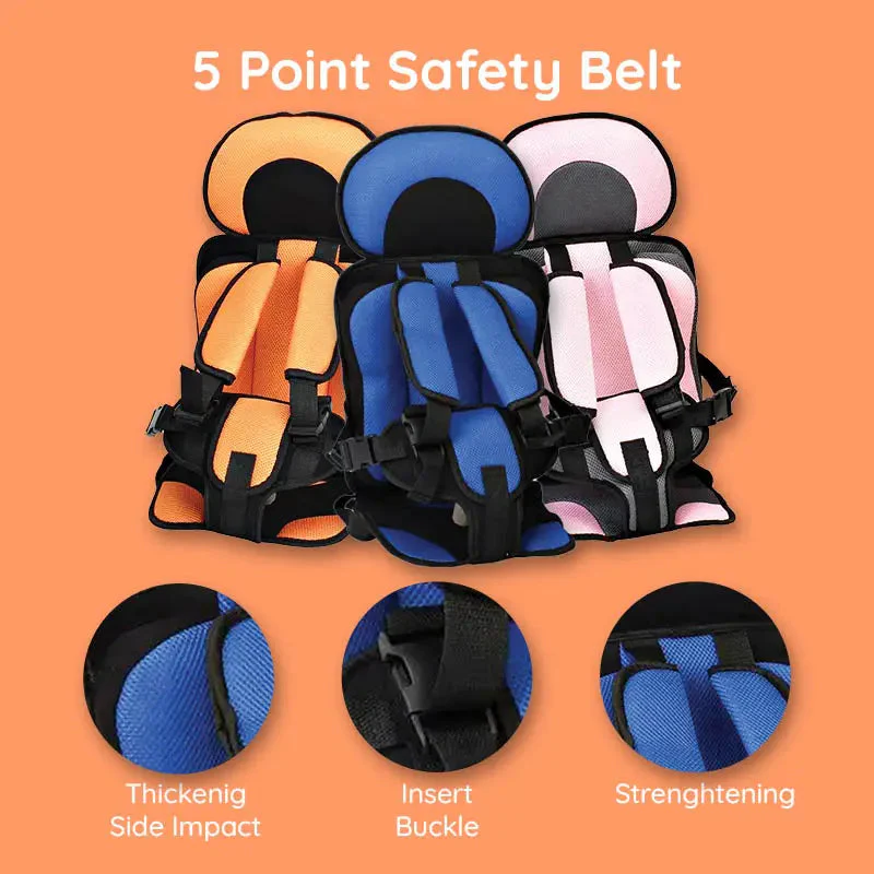 Kids Car Seat Cushion with Five-Point Harness and Non-Slip Base, Breathable Mesh Valideals Outlet