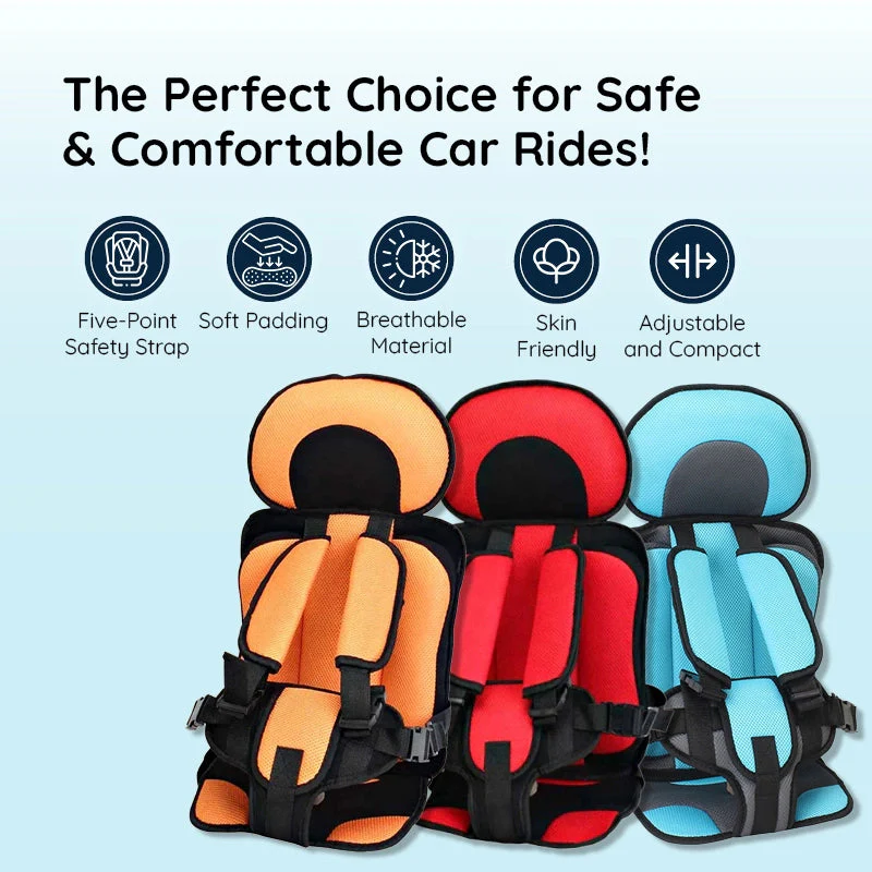 Kids Car Seat Cushion with Five-Point Harness and Non-Slip Base, Breathable Mesh Valideals Outlet