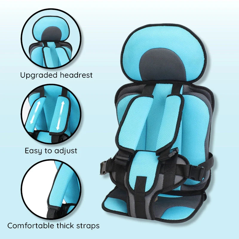 Kids Car Seat Cushion with Five-Point Harness and Non-Slip Base, Breathable Mesh Valideals Outlet