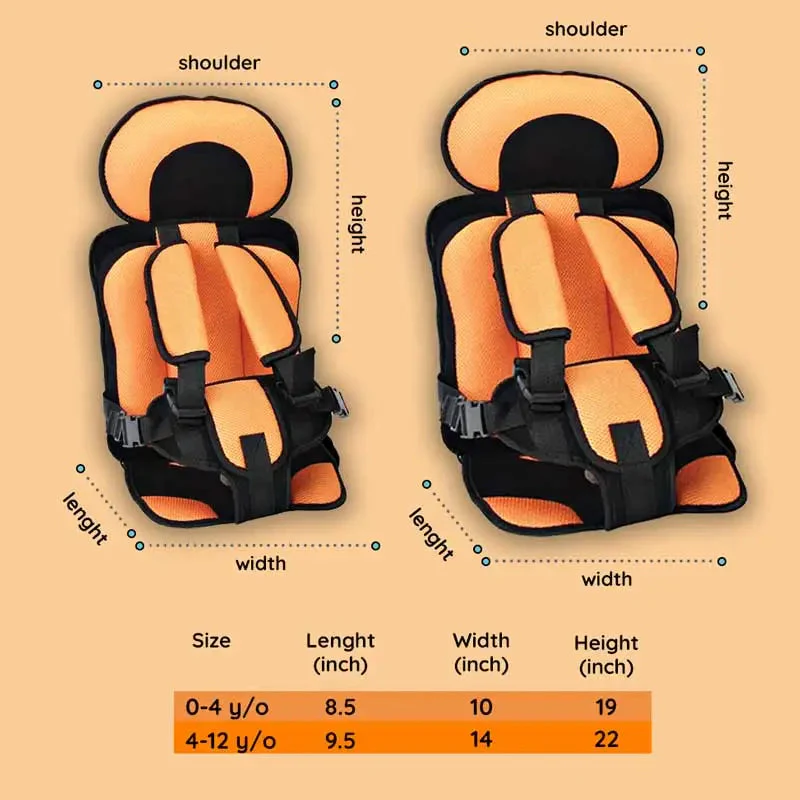 Kids Car Seat Cushion with Five-Point Harness and Non-Slip Base, Breathable Mesh Valideals Outlet
