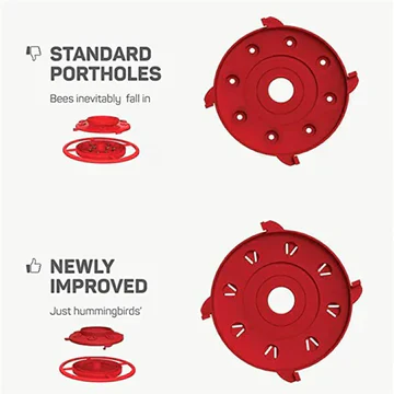 Hummingbird Feeder with Ant Moat and Micro Feeding Ports, 16oz Clear Reservoir Valideals Outlet