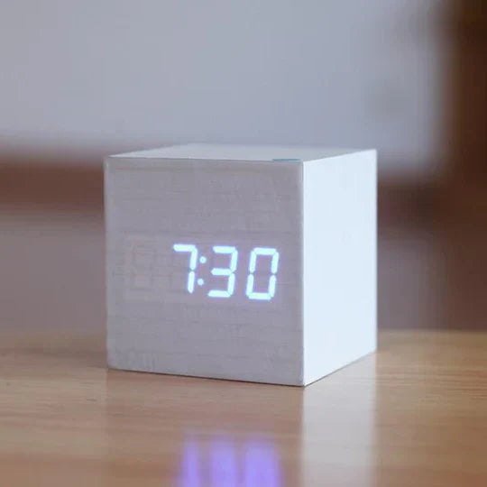 Digital Wood Clock, Modern Design