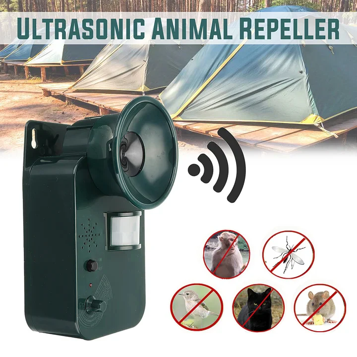 Ultrasonic Animal Repeller with Motion Sensor and 15-25kHz, 5,000 Sq Ft Coverage Valideals Outlet
