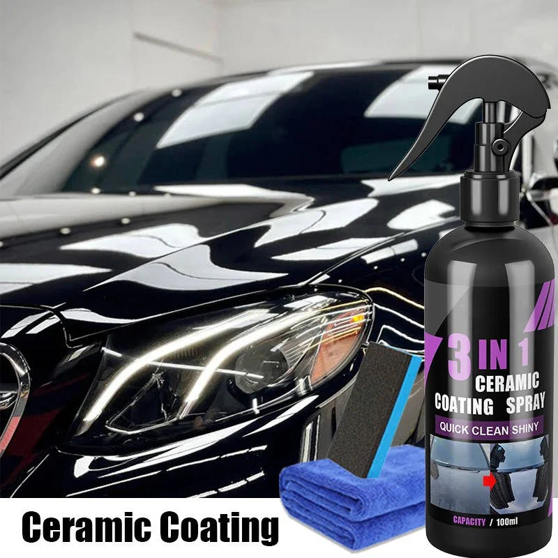 Ceramic Car Coating with 12-Month Protection and Spray-Wipe Kit, Multi-Surface Valideals Outlet