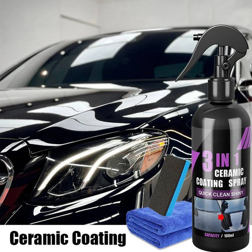 Ceramic Car Coating with 12-Month Protection and Spray-Wipe Kit, Multi-Surface Valideals Outlet