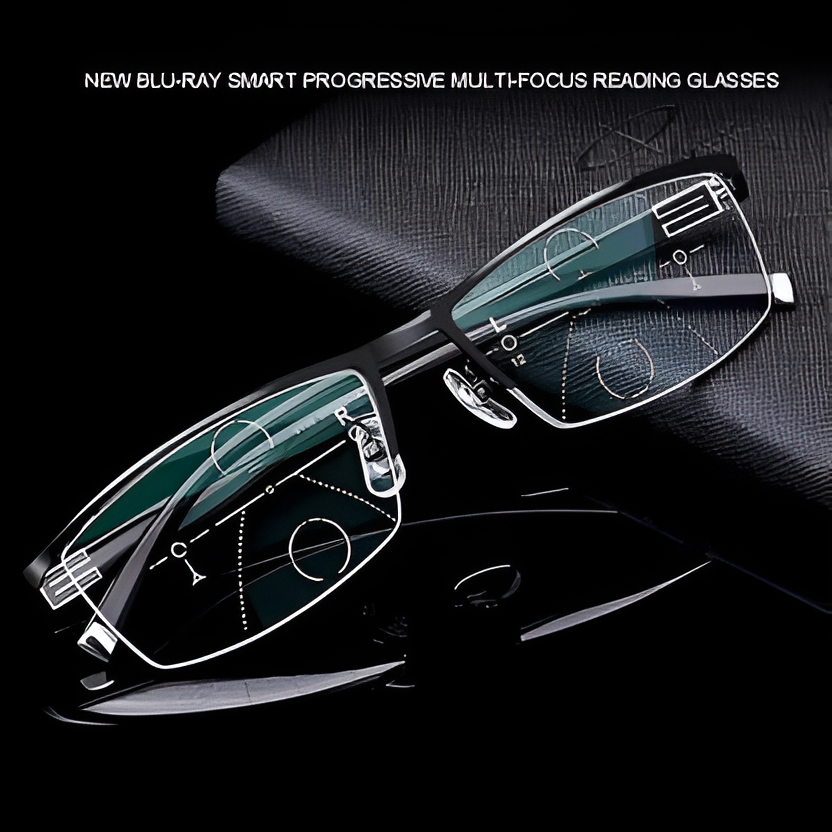 Progressive Glasses with Photochromic Lenses and Blue-Light Filter, UV400 Valideals Outlet