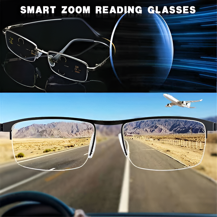 Progressive Glasses with Photochromic Lenses and Blue-Light Filter, UV400 Valideals Outlet