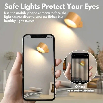 Rechargeable Wall Lamp with 360° Swivel and Touch Dimmer, 3-Temp LED, 2000mAh Valideals Outlet