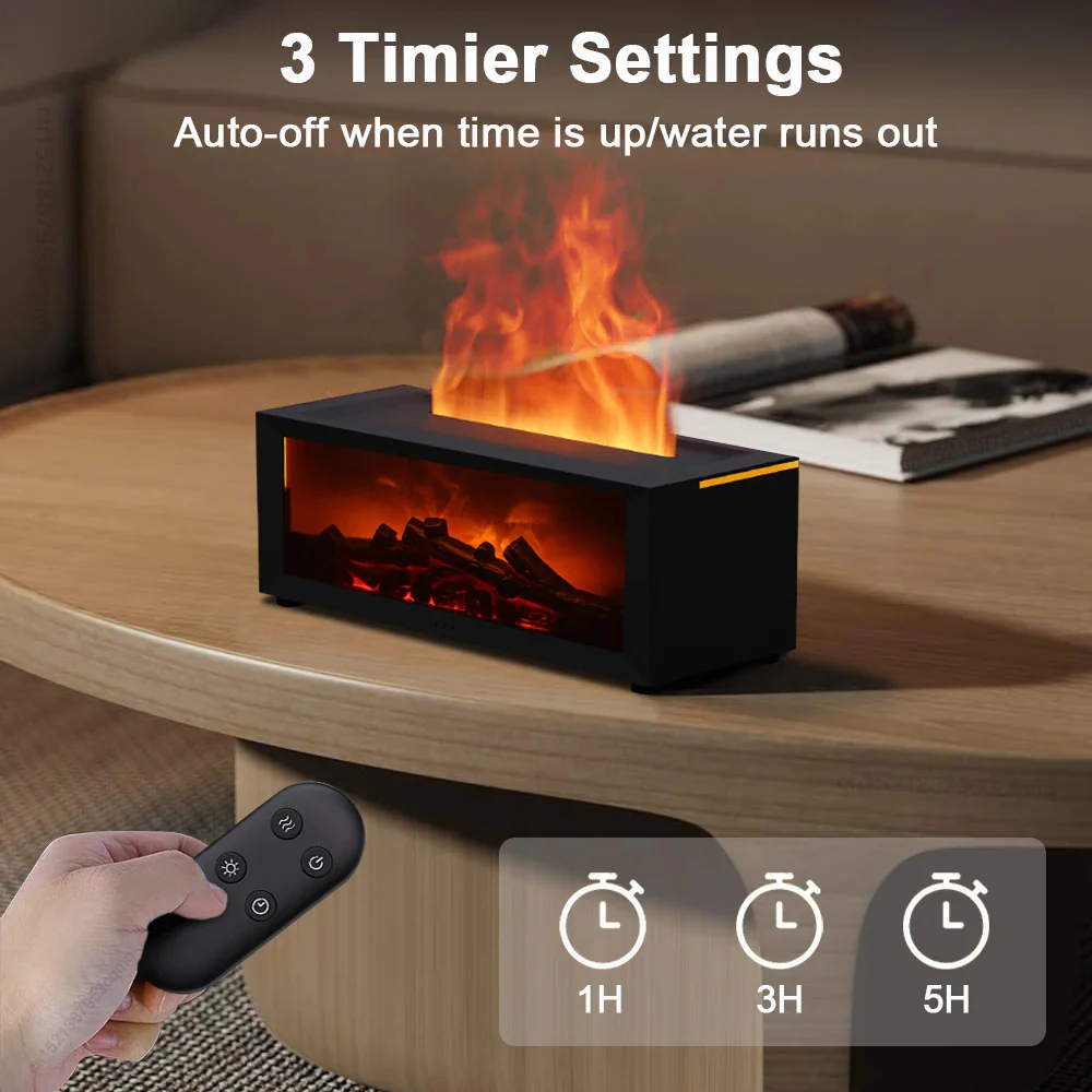 Humidifier and Air Purifier with Aromatherapy Tray, Realistic Flame Effect, 1.3L Tank Valideals Outlet