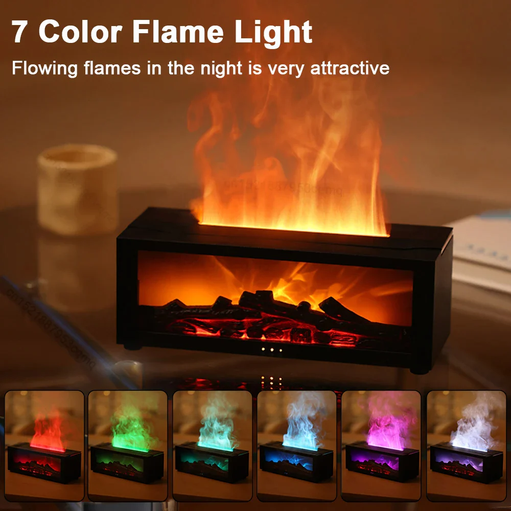 Humidifier and Air Purifier with Aromatherapy Tray, Realistic Flame Effect, 1.3L Tank Valideals Outlet
