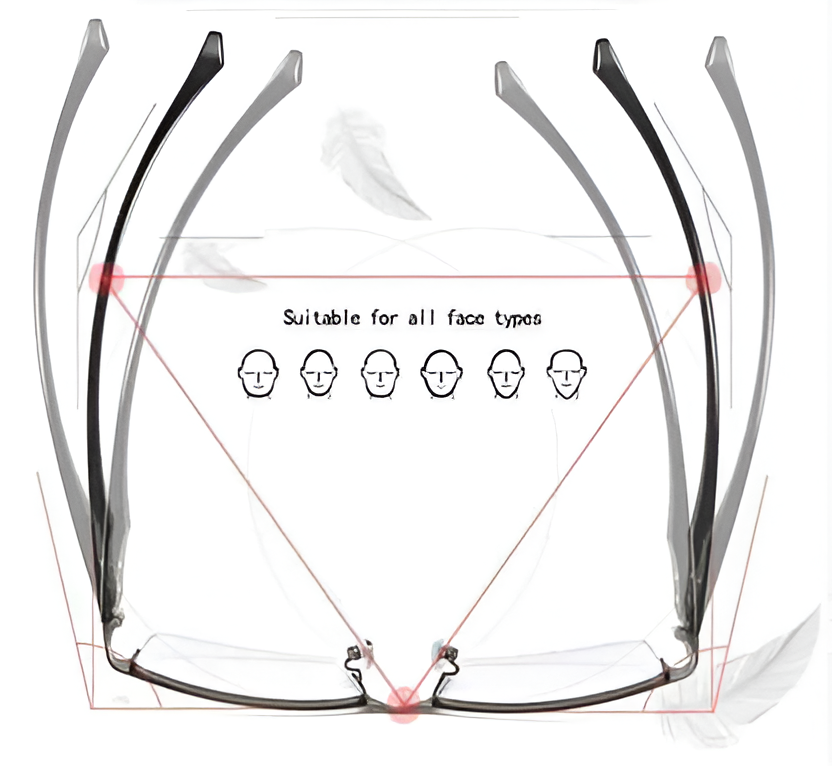 Progressive Glasses with Photochromic Lenses and Blue-Light Filter, UV400 Valideals Outlet