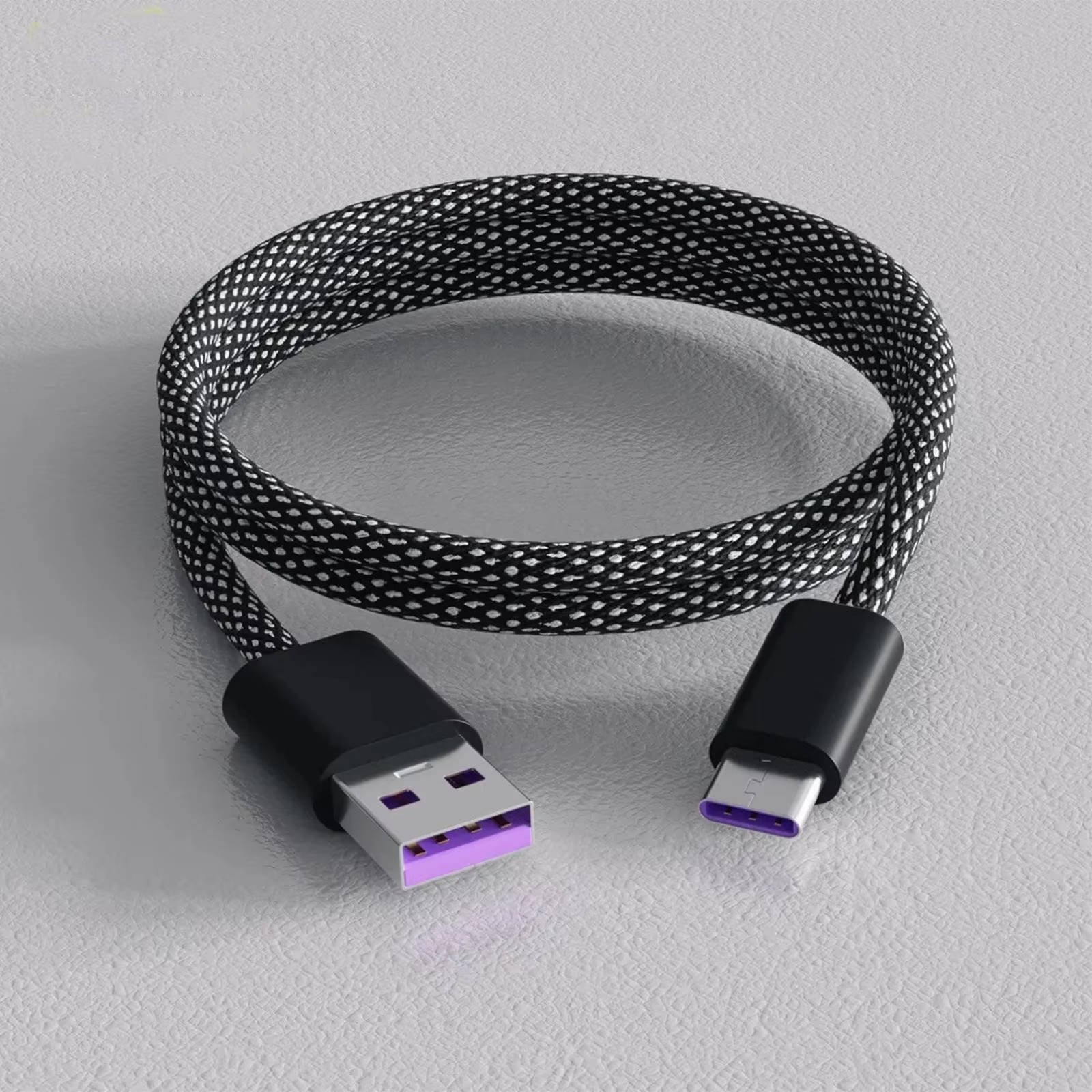 Self-Coiling Magnetic Charging Cable with Braided TPE and Interchangeable Tips Valideals Outlet