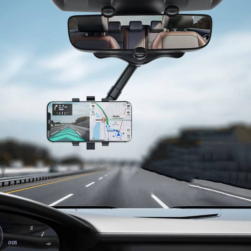 Rearview Mirror Phone Holder with 360 Degree Rotation and Four Claw Grip Valideals Outlet