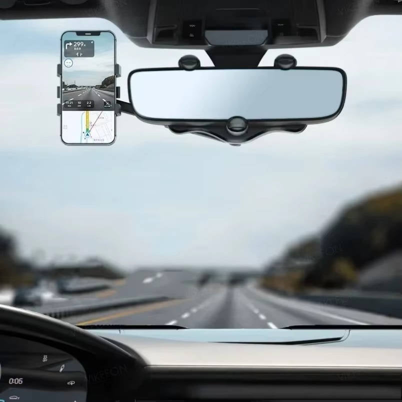 Rearview Mirror Phone Holder with 360 Degree Rotation and Four Claw Grip Valideals Outlet