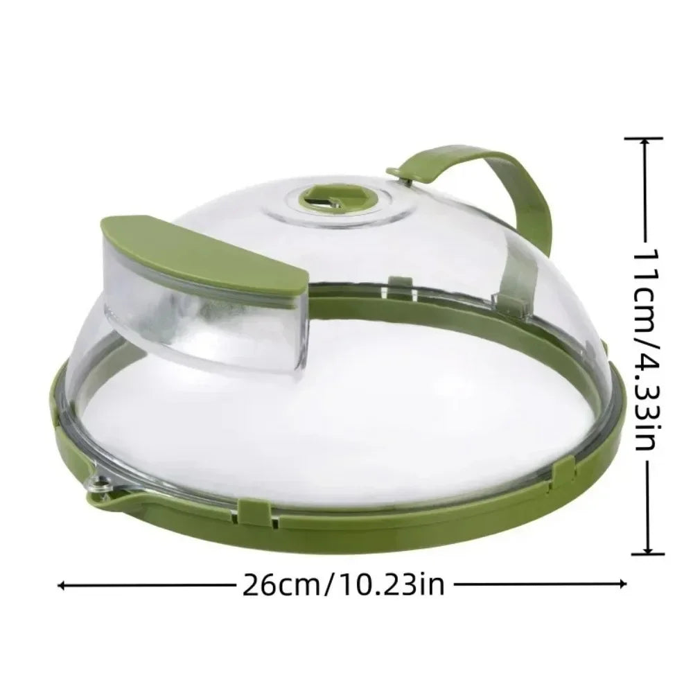 Microwave Splatter Cover with Adjustable Vent and Condensation Channel Valideals Outlet