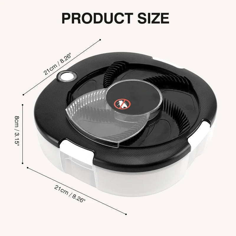 Automatic Fly Trap with Rotating Arm and Five Bait Stations, USB Rechargeable Valideals Outlet